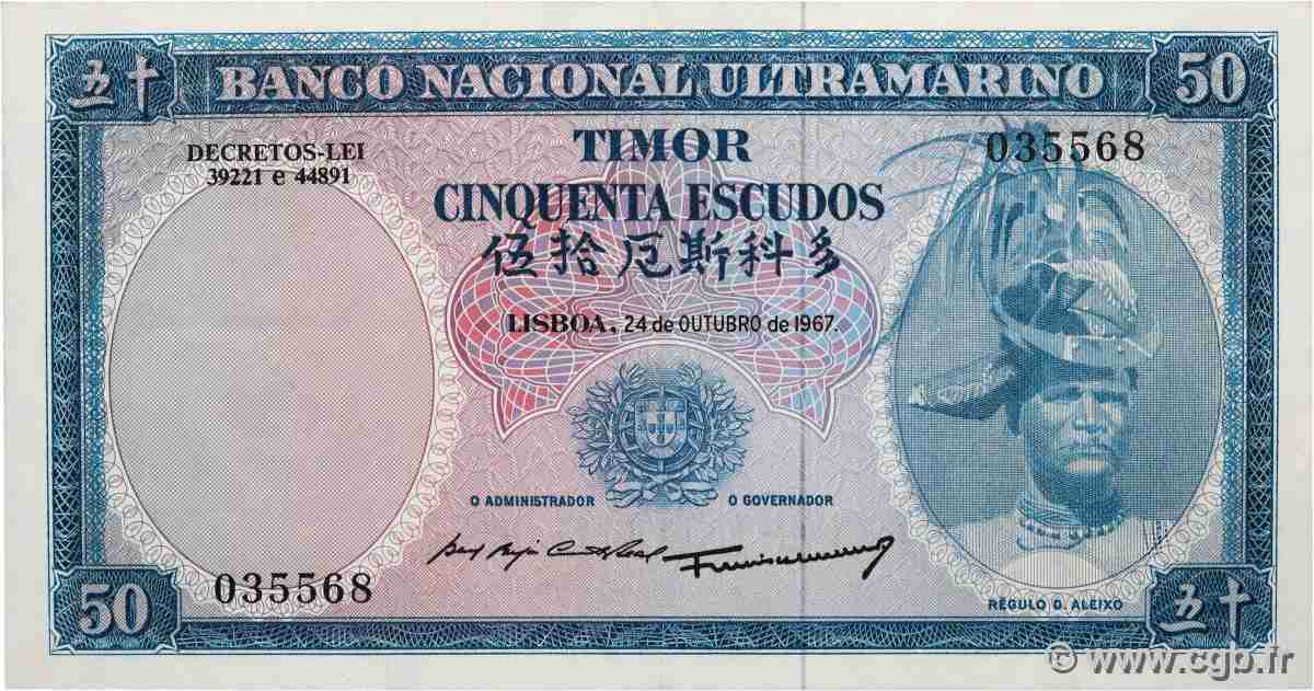 50 Escudos TIMOR  1967 P.27a XF