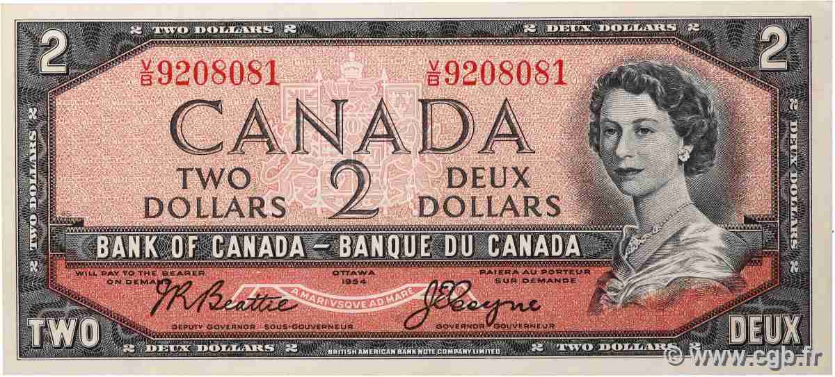 2 Dollars CANADA  1954 P.076a TTB+