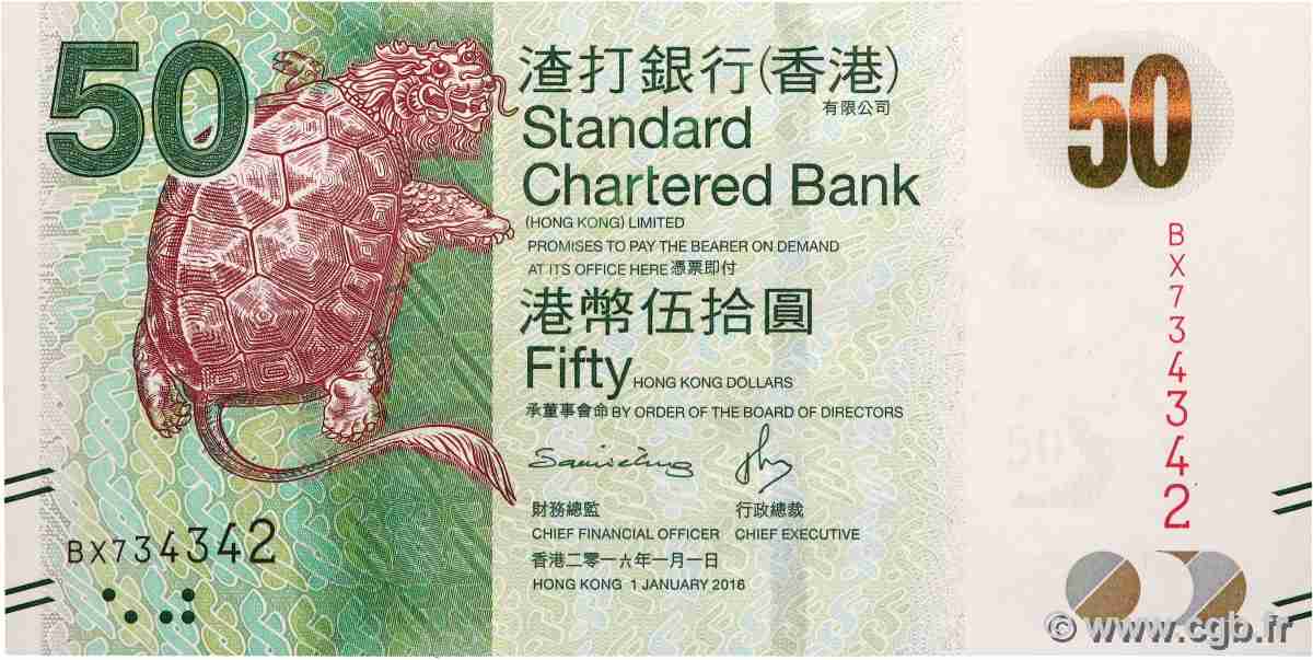 50 Dollars HONG KONG  2016 P.298e UNC