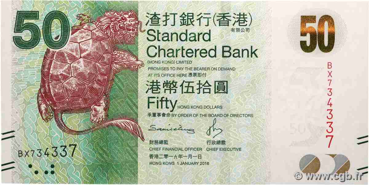 50 Dollars HONG KONG  2016 P.298e NEUF