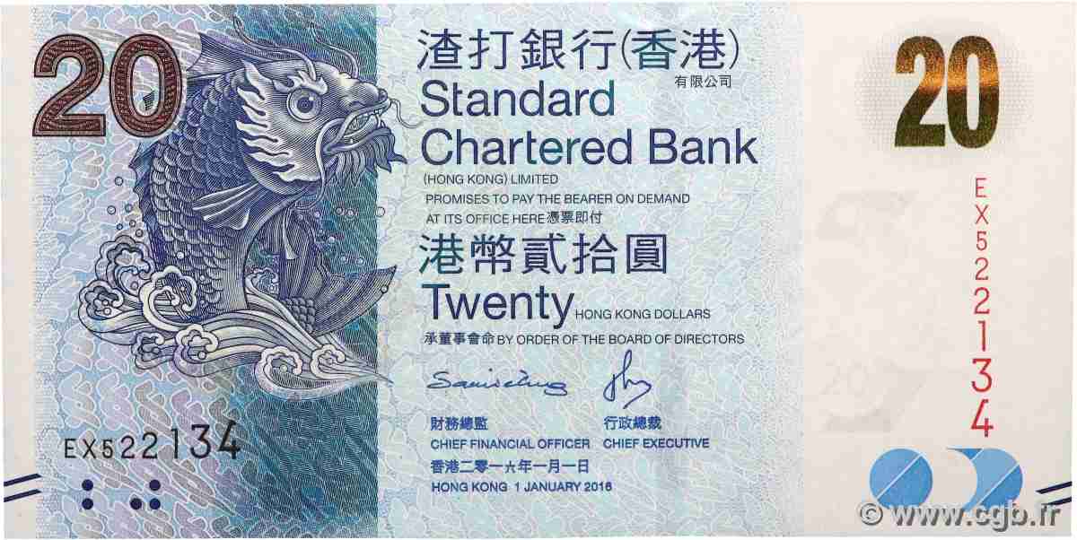 20 Dollars HONG KONG  2016 P.297e UNC