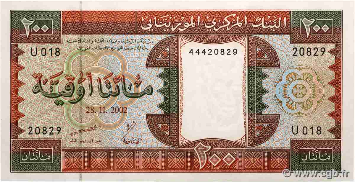 200 Ouguiya MAURITANIE  2002 P.05j NEUF