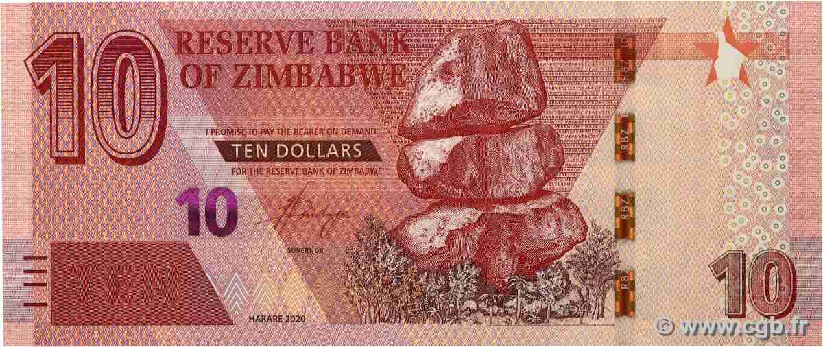 10 Dollars ZIMBABWE  2020 P.103 NEUF