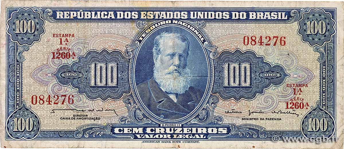 100 Cruzeiros BRASILIEN  1964 P.170b S