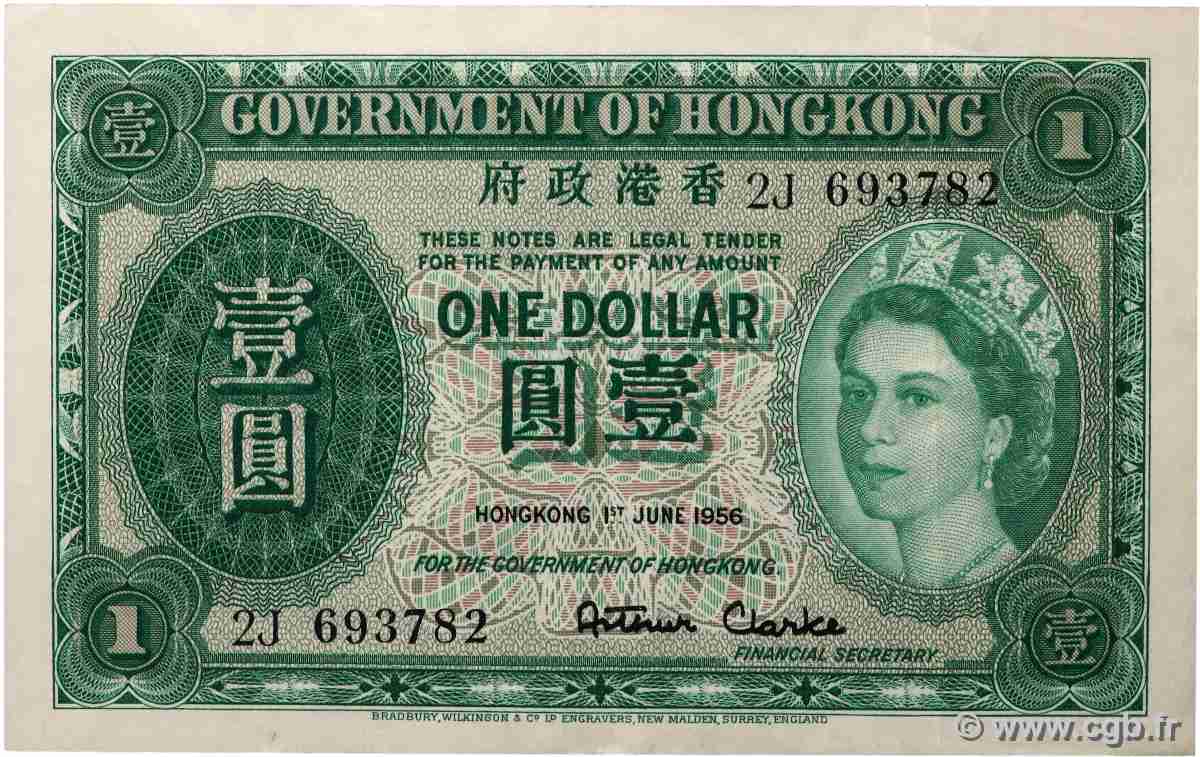 1 Dollar HONG KONG  1959 P.324Ab VF+
