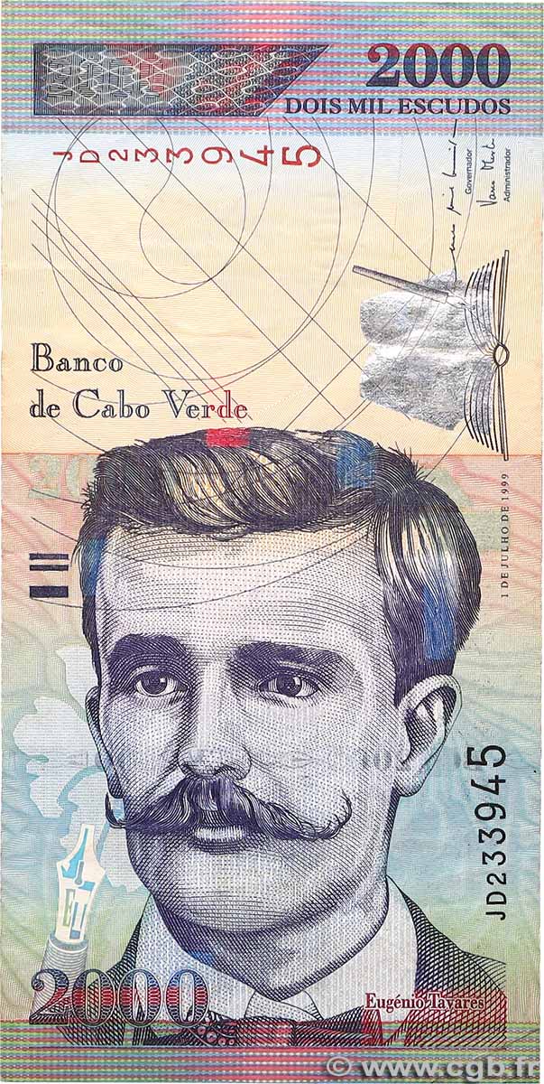 2000 Escudos CAPE VERDE  1999 P.66a F+