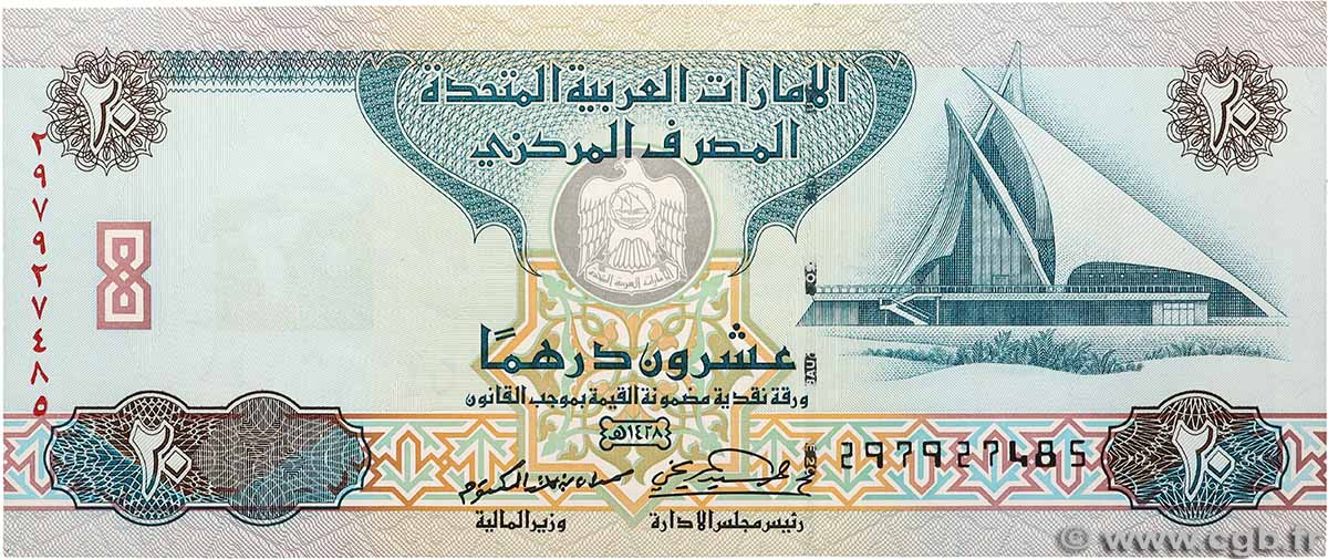 20 Dirhams EMIRATOS ÁRABES UNIDOS  2007 P.21c MBC+