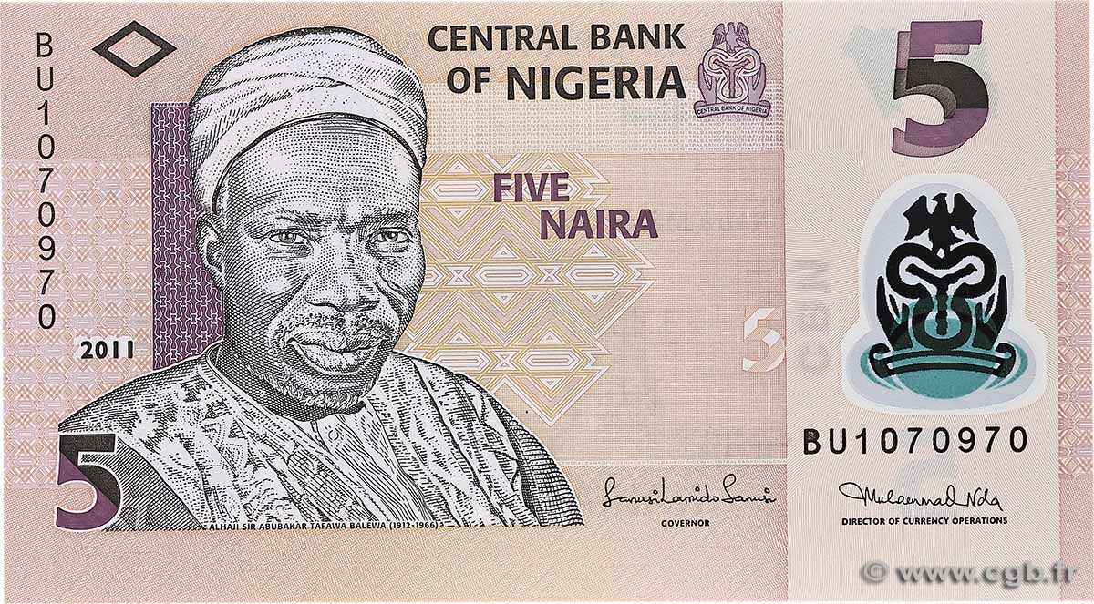 5 Naira NIGERIA  2011 P.38c NEUF