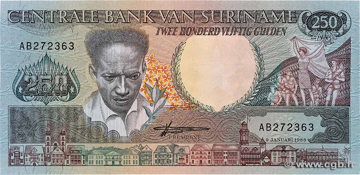 250 Gulden SURINAM  1988 P.134 pr.NEUF