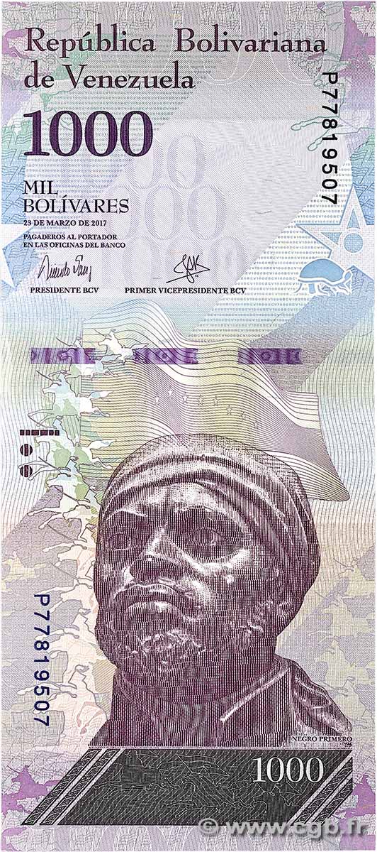 1000 Bolivares VENEZUELA  2017 P.095b NEUF