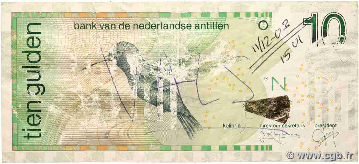 10 Gulden ANTILLE OLANDESI  1998 P.28a MB
