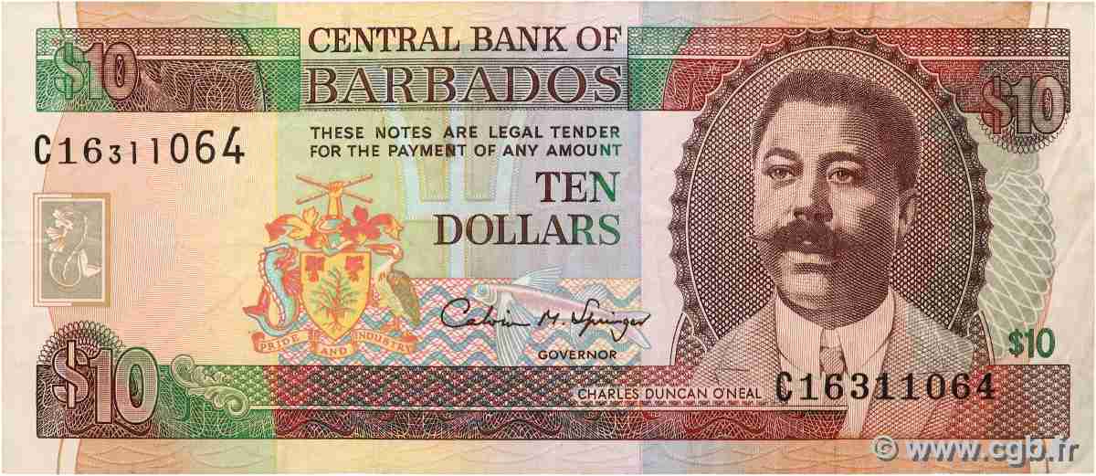 10 Dollars BARBADOS  1995 P.48 S