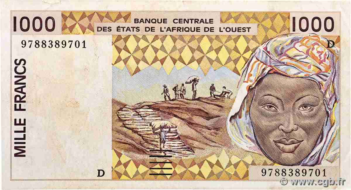 1000 Francs WEST AFRIKANISCHE STAATEN  1997 P.411Dg fVZ