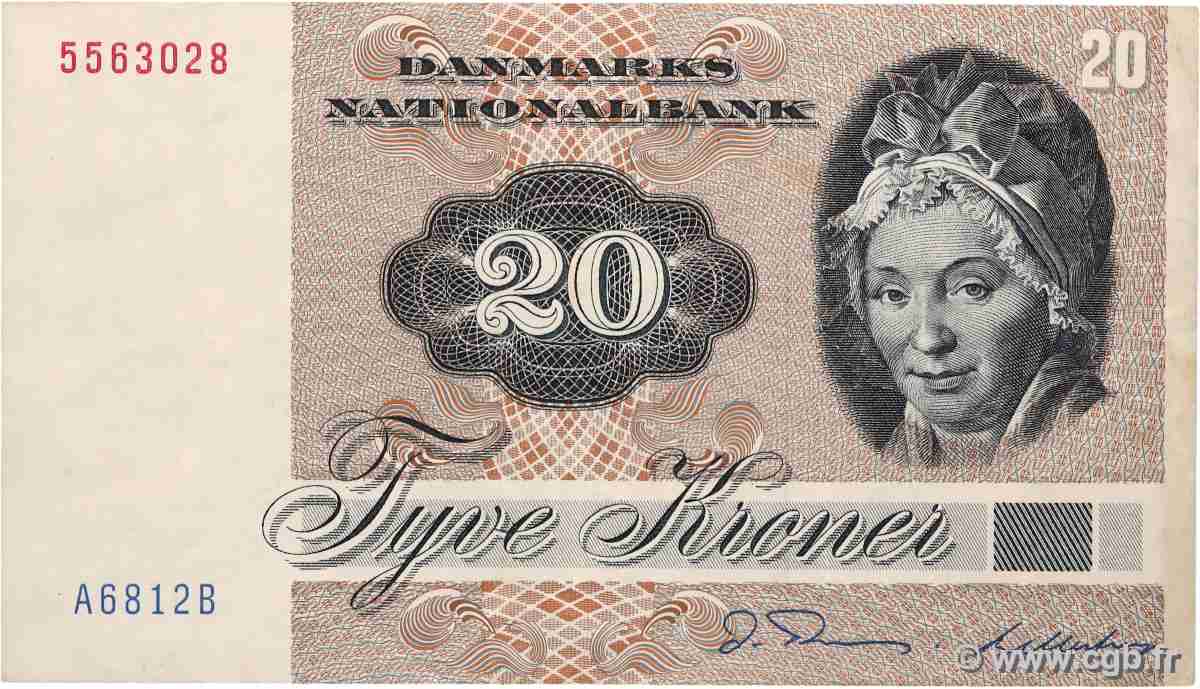 20 Kroner DINAMARCA  1980 P.049b BB
