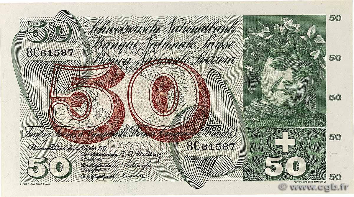 50 Francs SUISSE  1957 P.47b fST+