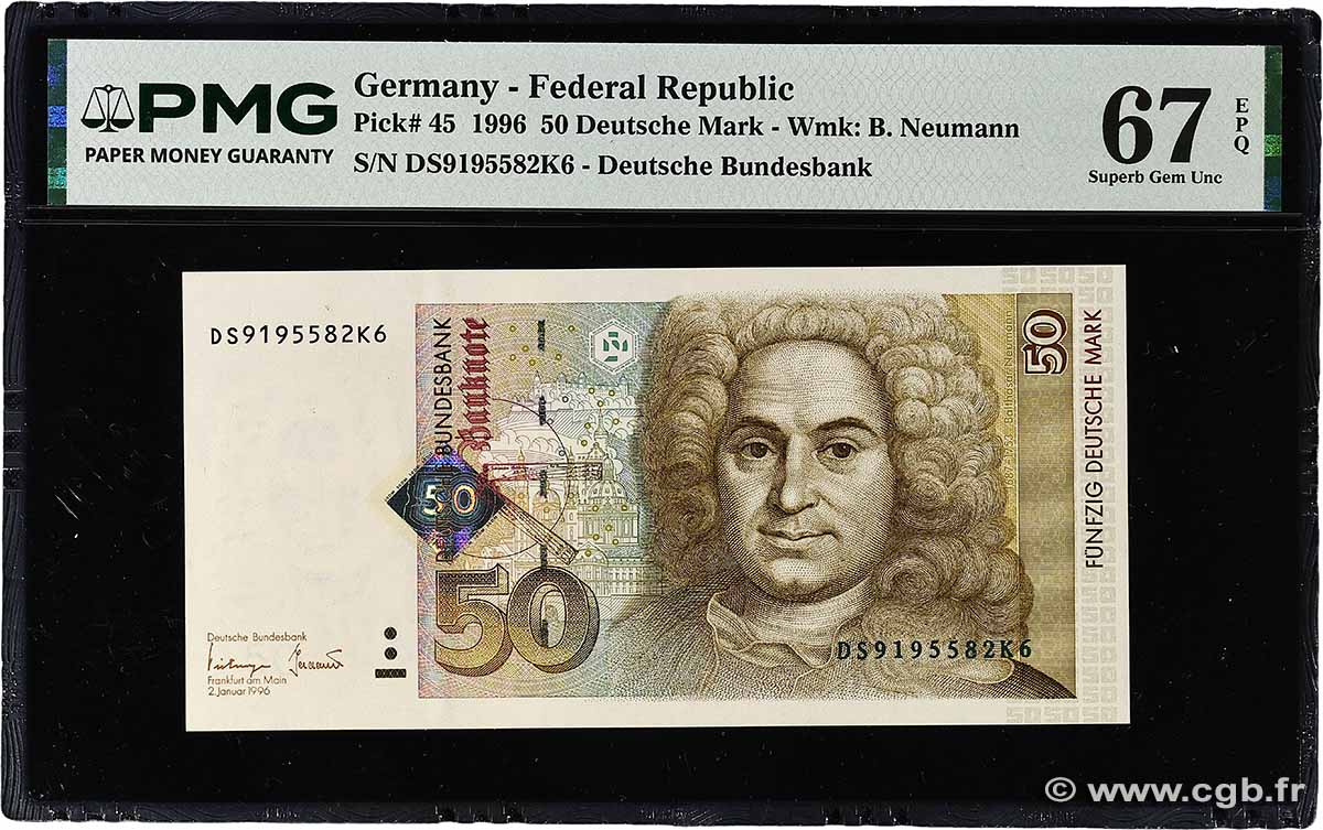 50 Deutsche Mark GERMAN FEDERAL REPUBLIC  1996 P.45 ST