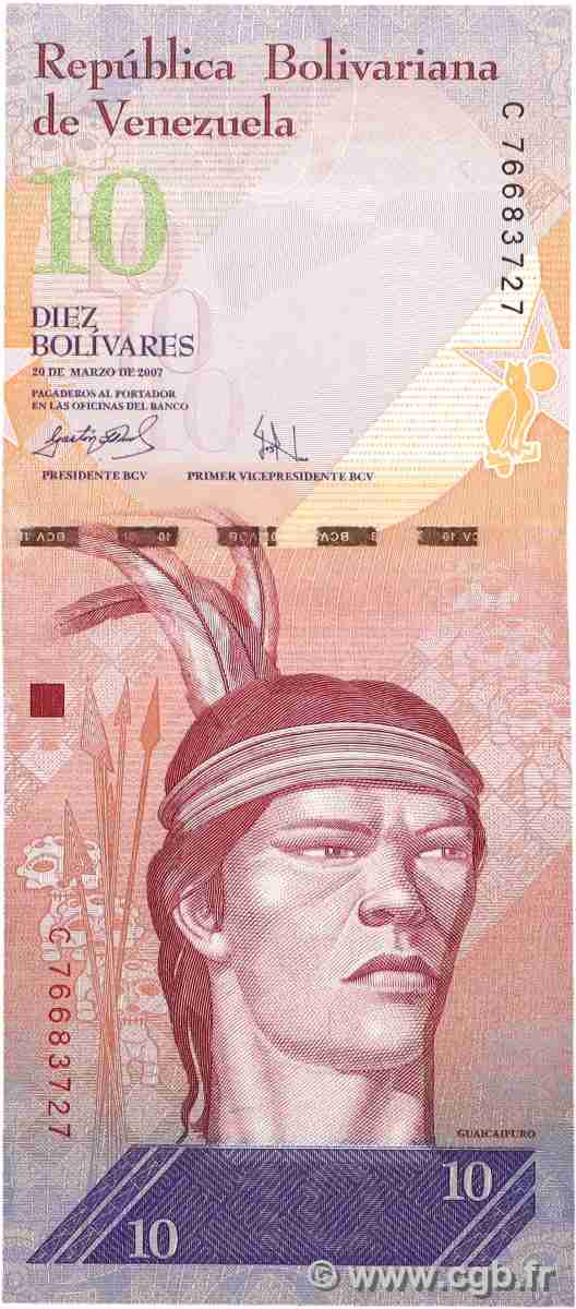 10 Bolivares VENEZUELA  2007 P.090a UNC