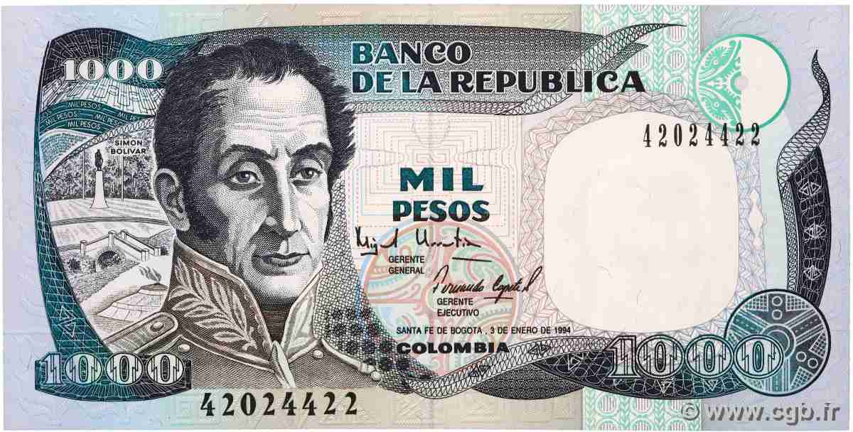 1000 Pesos COLOMBIE  1995 P.438 pr.NEUF