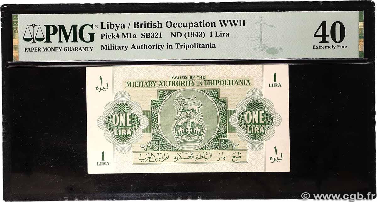 1 Lira LIBYA  1943 P.M1a VF+