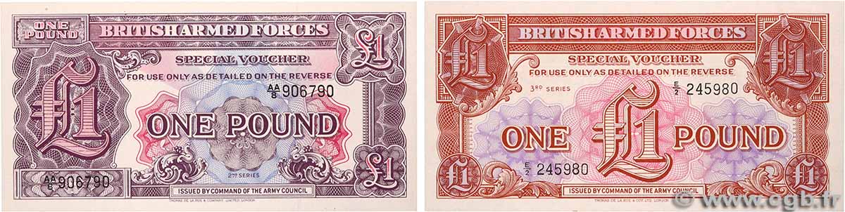 1 Pound Lot ENGLAND  1948 P.M022a et P.M029 UNC