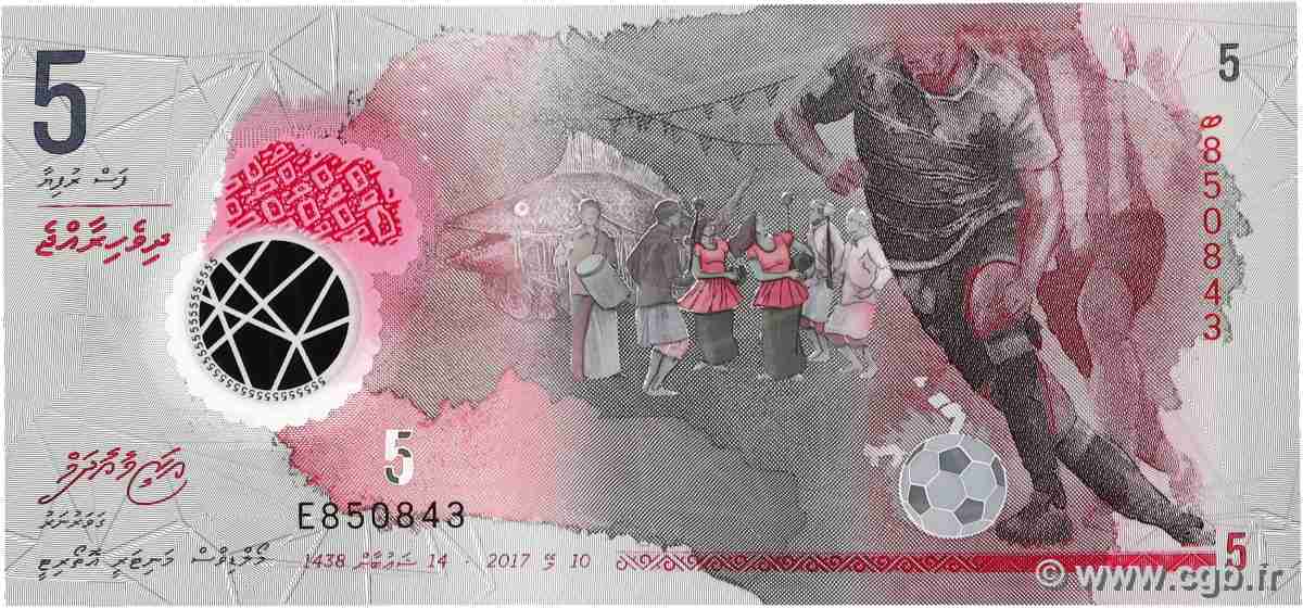 5 Rufiyaa MALDIVES  2017 P.A26 NEUF