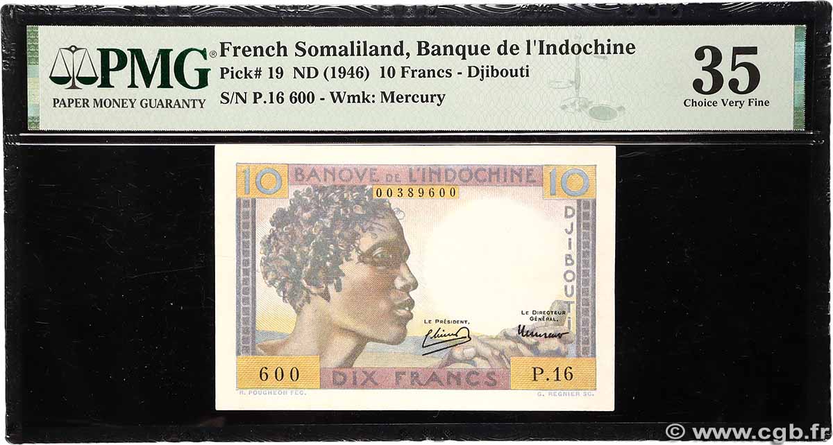 10 Francs DJIBOUTI  1946 P.19 VF+