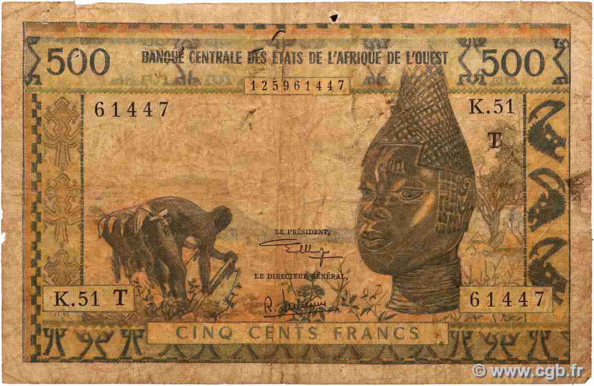 500 Francs STATI AMERICANI AFRICANI  1977 P.802Tk B