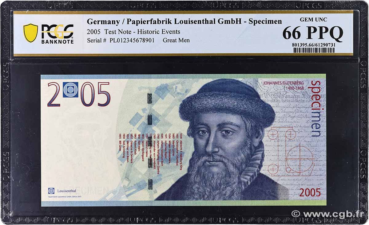 2005 (Units) Test Note GERMAN FEDERAL REPUBLIC  2005 P.- FDC