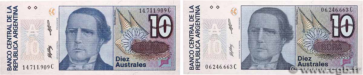 10 Australes Lot ARGENTINA  1985 P.325b UNC