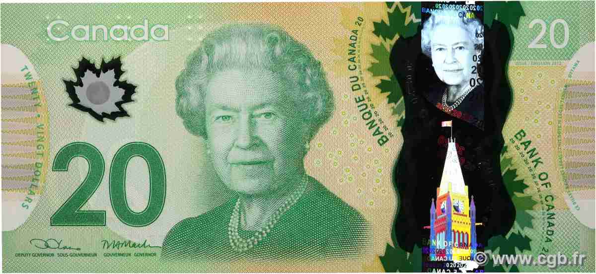20 Dollars CANADA  2012 P.108c UNC