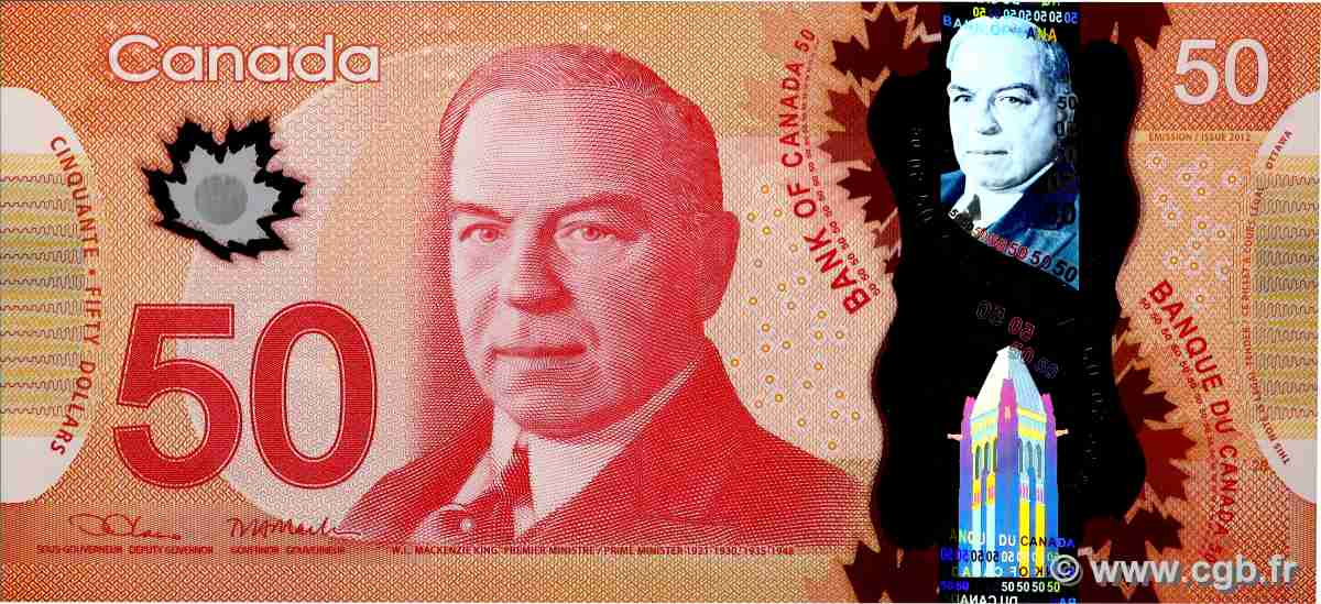 50 Dollars CANADA  2012 P.109d UNC