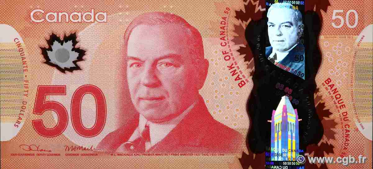 50 Dollars CANADA  2012 P.109d UNC