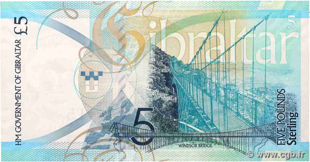 5 Pounds Sterling GIBRALTAR  2020 P.42 ST
