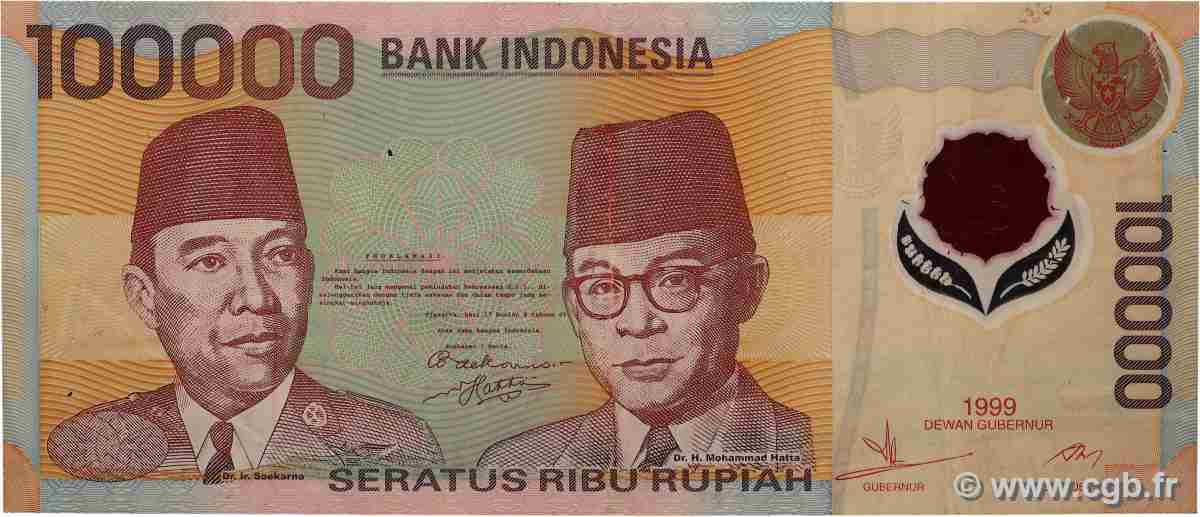 100000 Rupiah INDONESIA  1999 P.140 q.BB