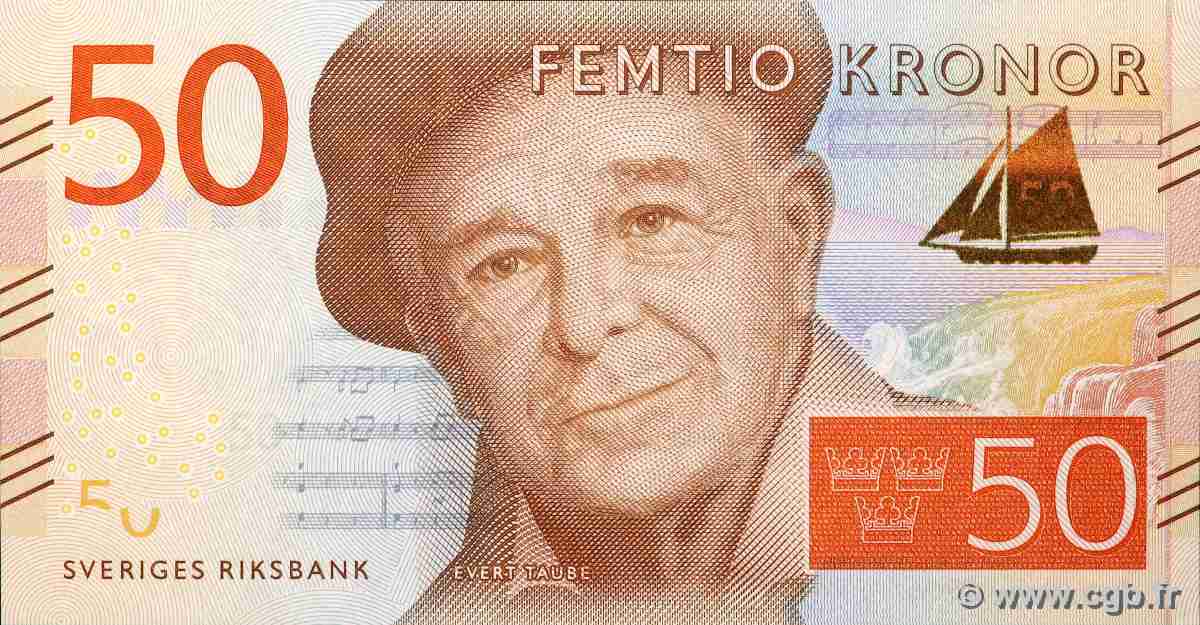50 Kronor SUÈDE  2015 P.70 FDC