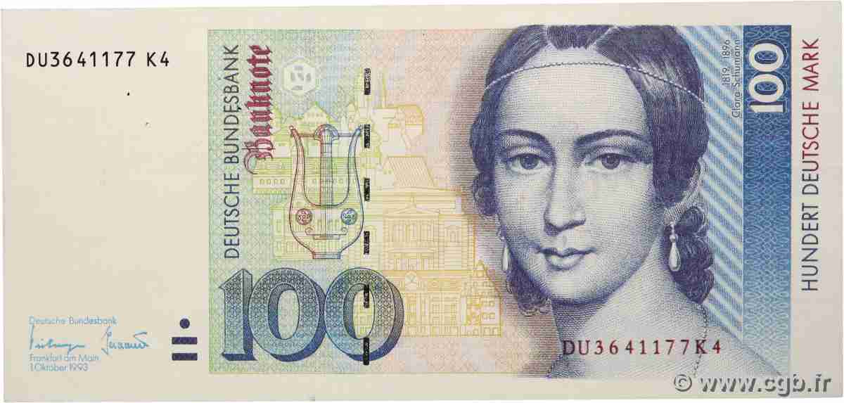 100 Deutsche Mark Faux ALLEMAGNE FÉDÉRALE  1993 P.41cx SUP+