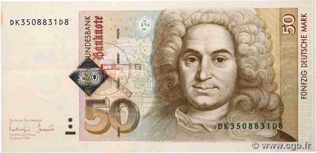 50 Deutsche Mark GERMAN FEDERAL REPUBLIC  1996 P.45 q.SPL