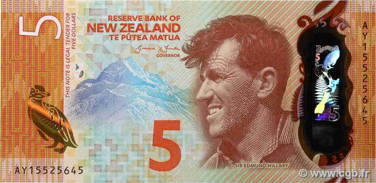 5 Dollars NEW ZEALAND  2015 P.191 UNC