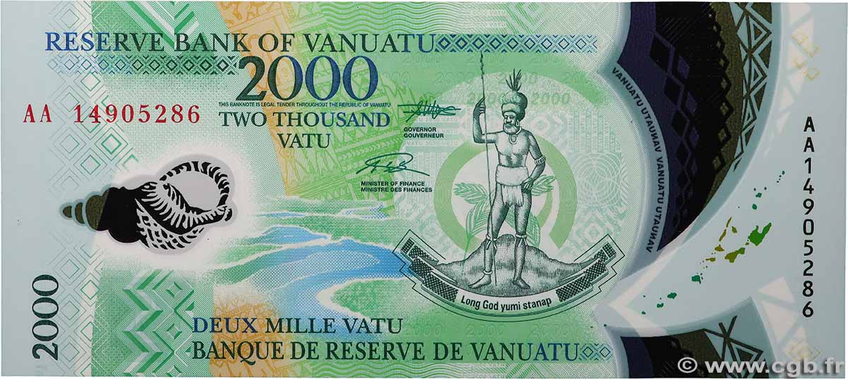 2000 Vatu VANUATU  2014 P.14 UNC
