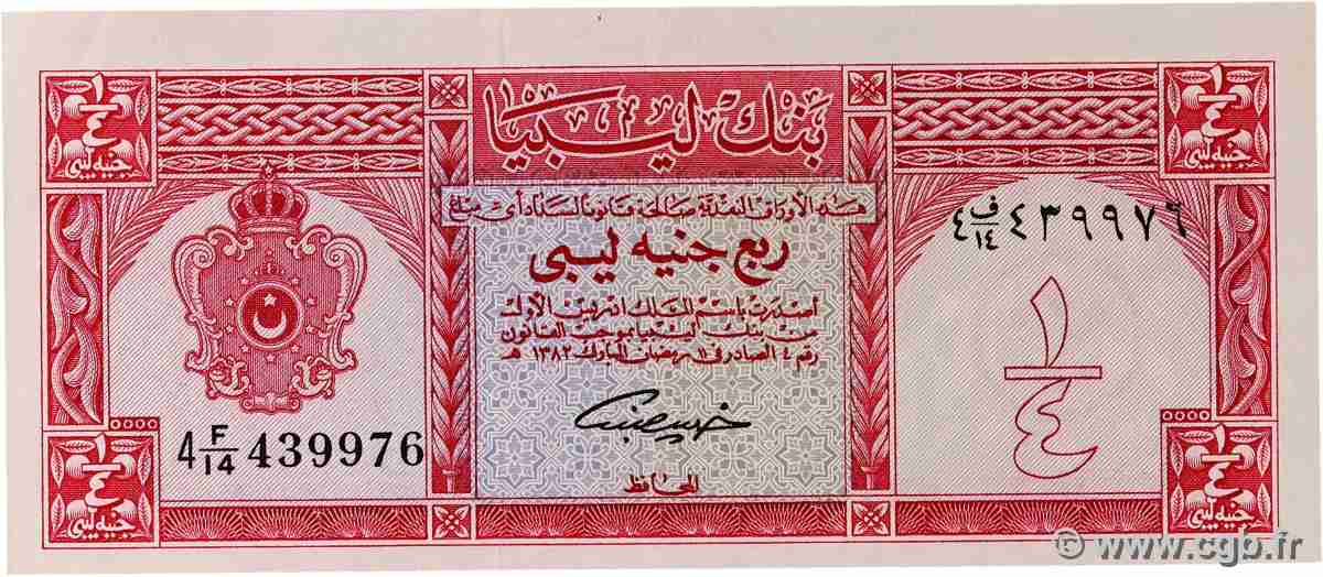 1/4 Pound LIBIA  1963 P.28 SPL