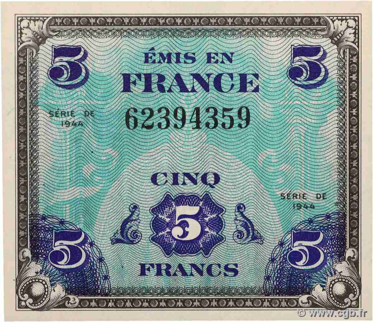 5 Francs DRAPEAU FRANCE  1944 VF.17.01 pr.NEUF