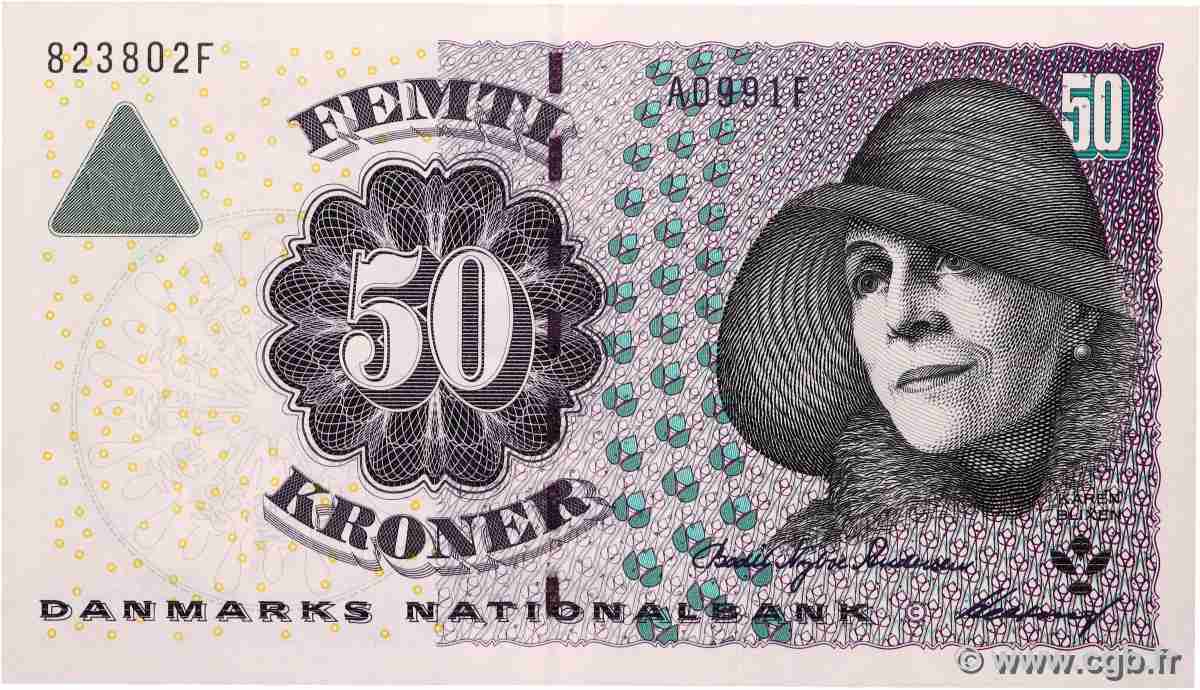 50 Kroner DINAMARCA  1999 P.055a FDC