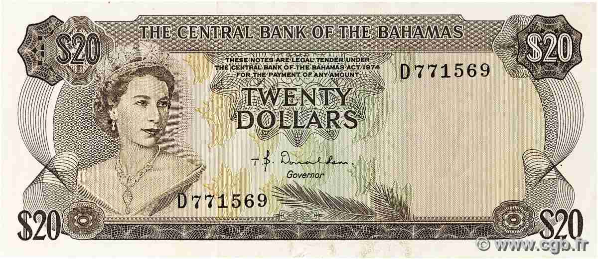 5 Dollars BAHAMAS  1974 P.39a SS