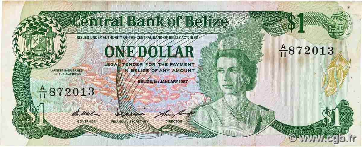 1 Dollar BELIZE  1986 P.46b TB+