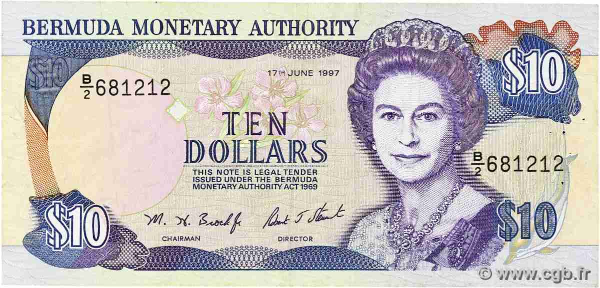 10 Dollars BERMUDES  1997 P.42c TB+