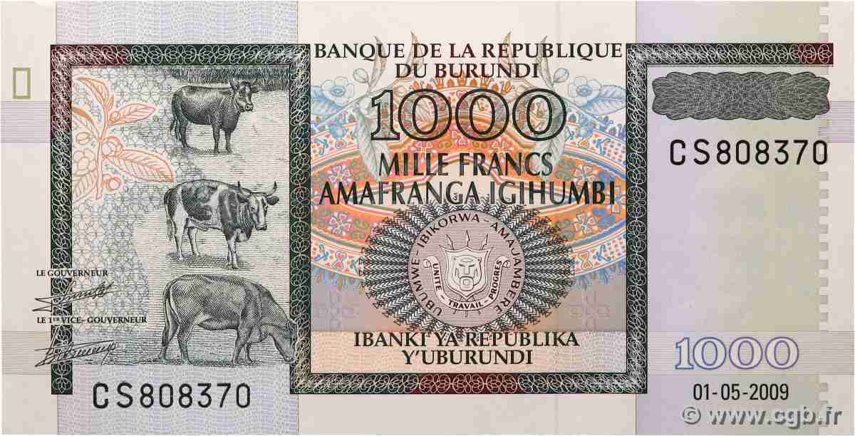 1000 Francs BURUNDI  2009 P.46 NEUF