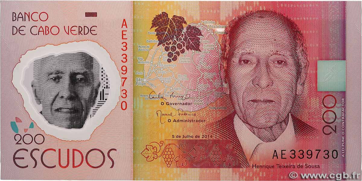 200 Escudos CAP VERT  2014 P.71 NEUF