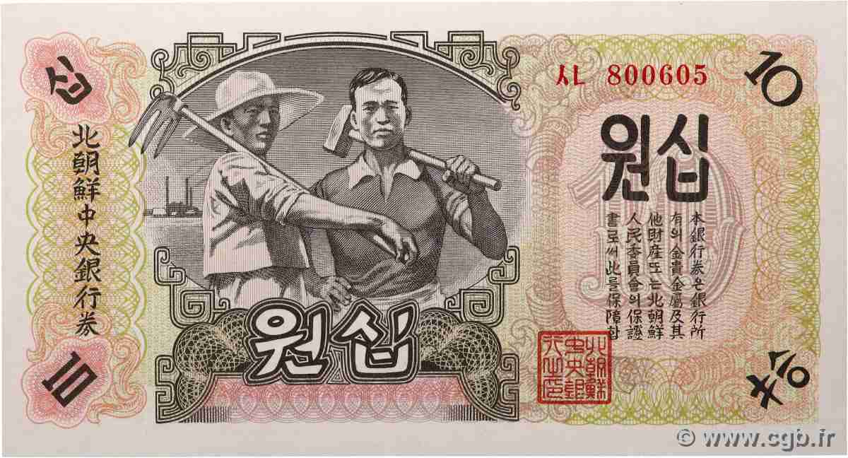 10 Won NORDKOREA  1947 P.10Ab ST