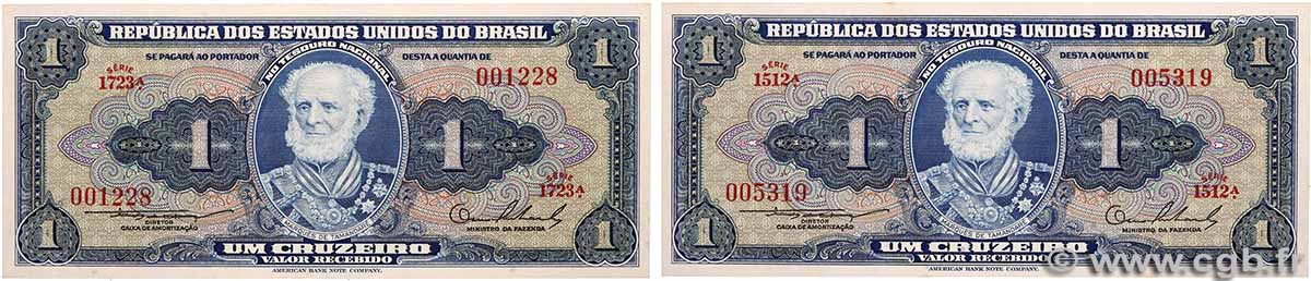 1 Cruzeiro Lot BRAZIL  1958 P.150a UNC