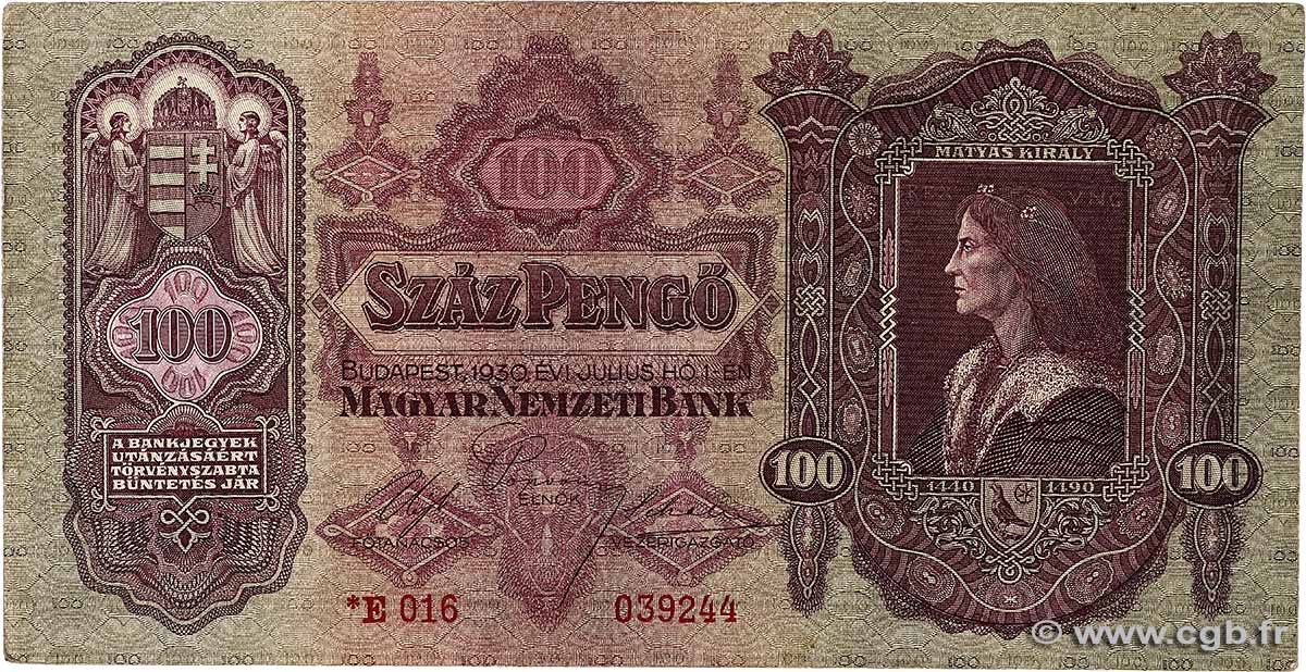 100 Pengö HONGRIE  1930 P.098 TTB+